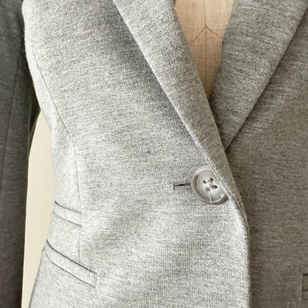 Grey Blazer Jacket Womens Size XS Casual Long Sleeve Jersey Knit - Picture 5 of 9